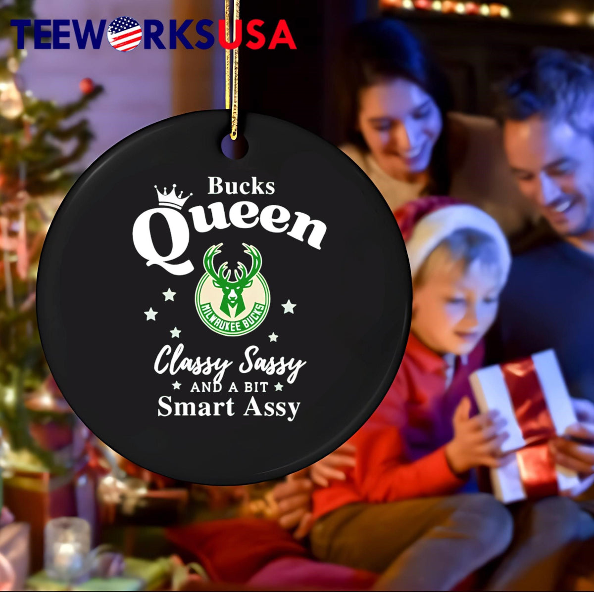 Milwaukee Bucks Queen classy sassy and a bit smart - Adult & Kids T-Shirts, Sweatshirts & Hoodies apparel design preview 4