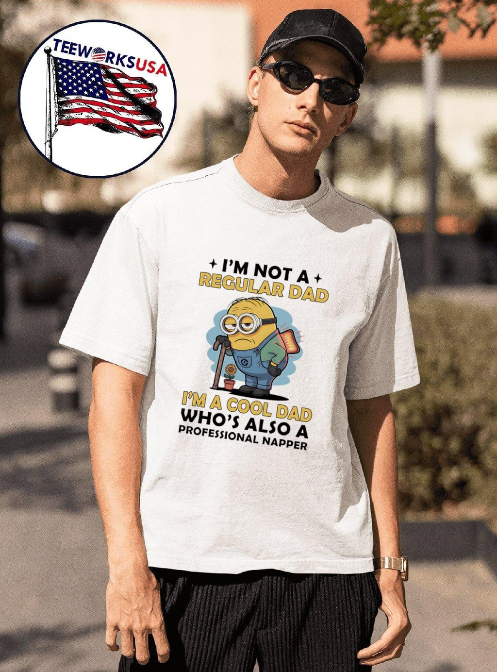 Minion I'm not a regular dad cool who's also - Adult & Kids T-Shirts, Sweatshirts & Hoodies apparel design preview 1