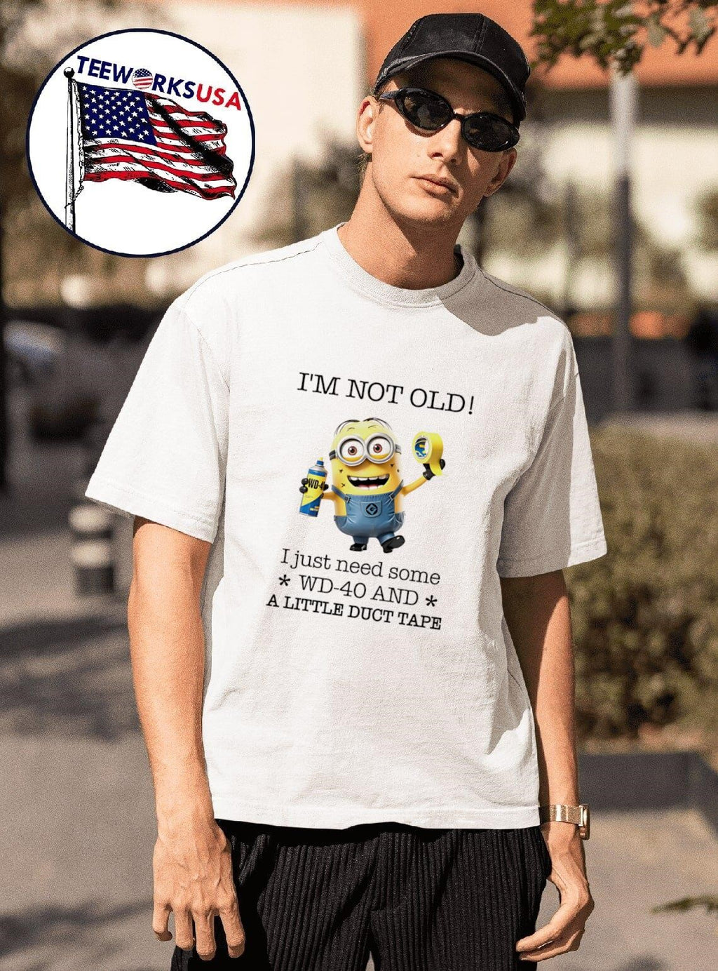Minion I'm not old I just need some WD-40 and a - Adult & Kids T-Shirts, Sweatshirts & Hoodies apparel design preview 1