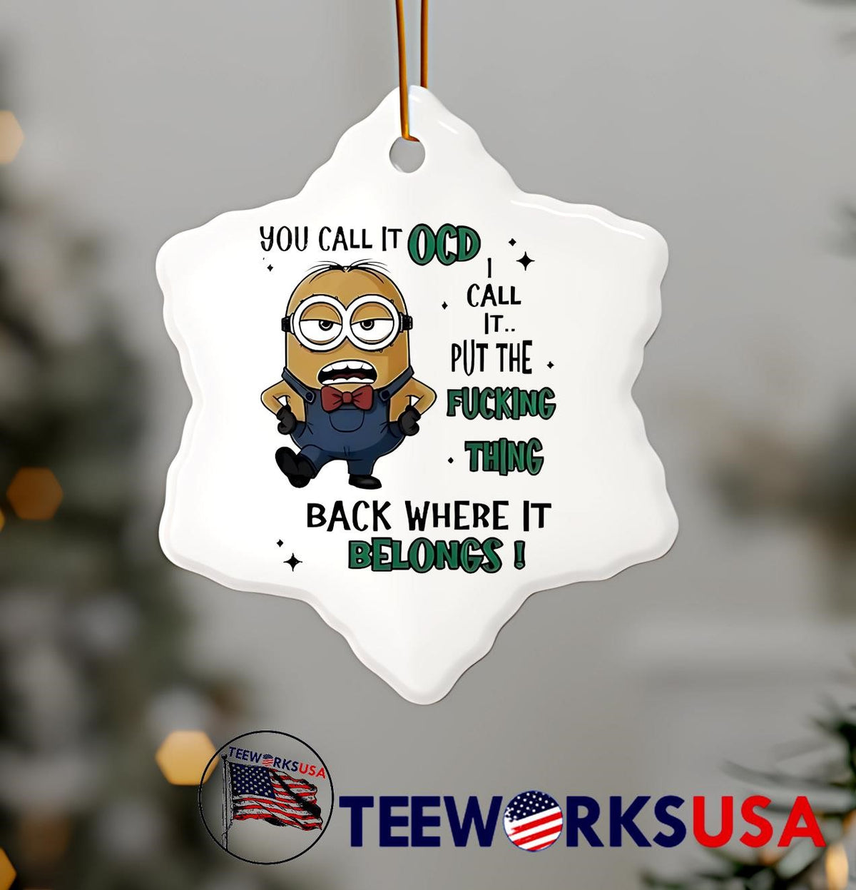 Minion you call it OCD I put the fucking thing back - Adult & Kids T-Shirts, Sweatshirts & Hoodies apparel design preview 7