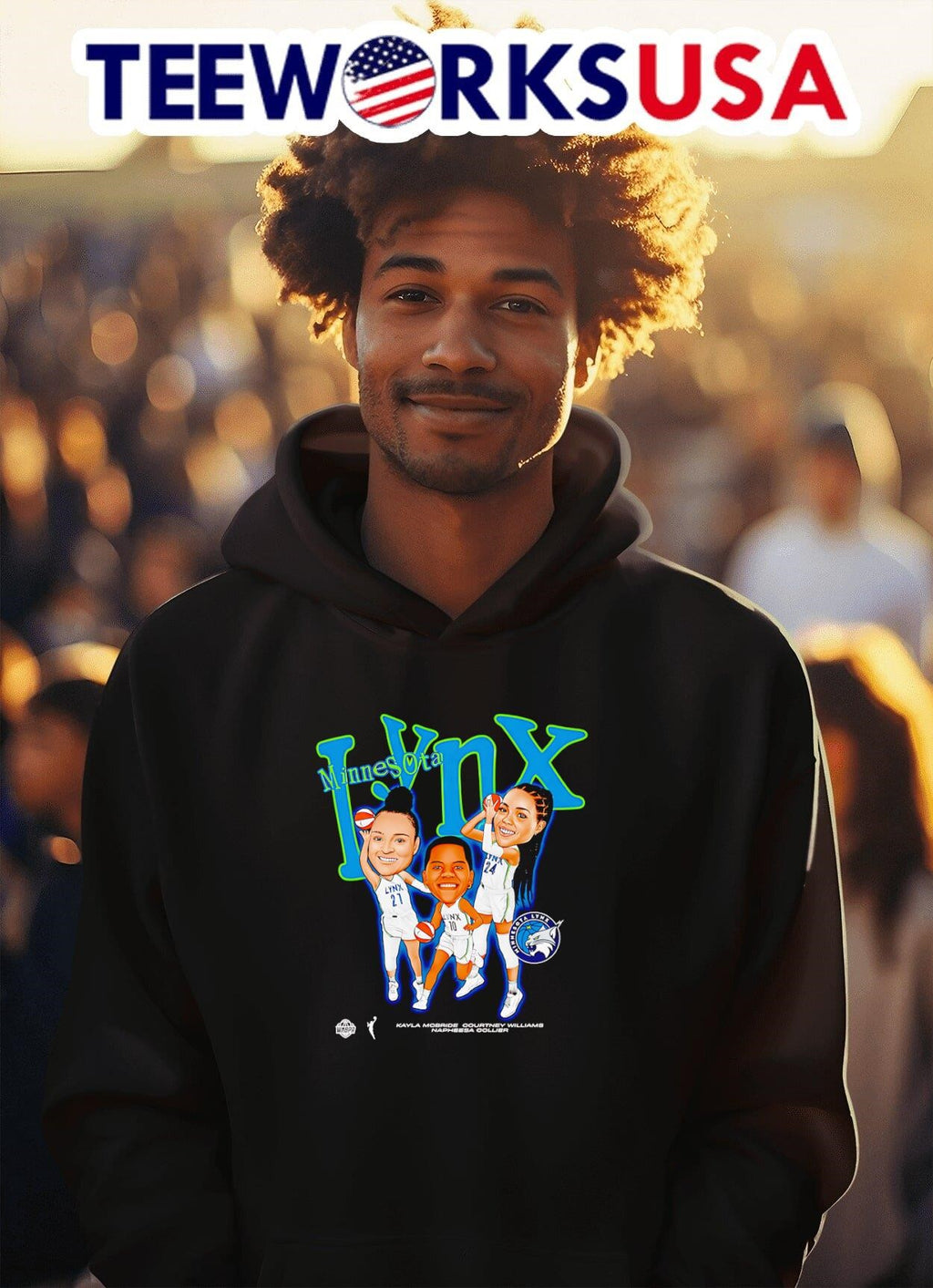 Minnesota Lynx big three - Adult & Kids T-Shirts, Sweatshirts & Hoodies apparel design preview 2