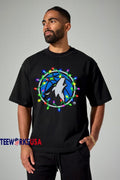 Minnesota Timberwolves Logo Lights Merry Christmas - Adult & Kids T-Shirts, Sweatshirts & Hoodies apparel design preview 1