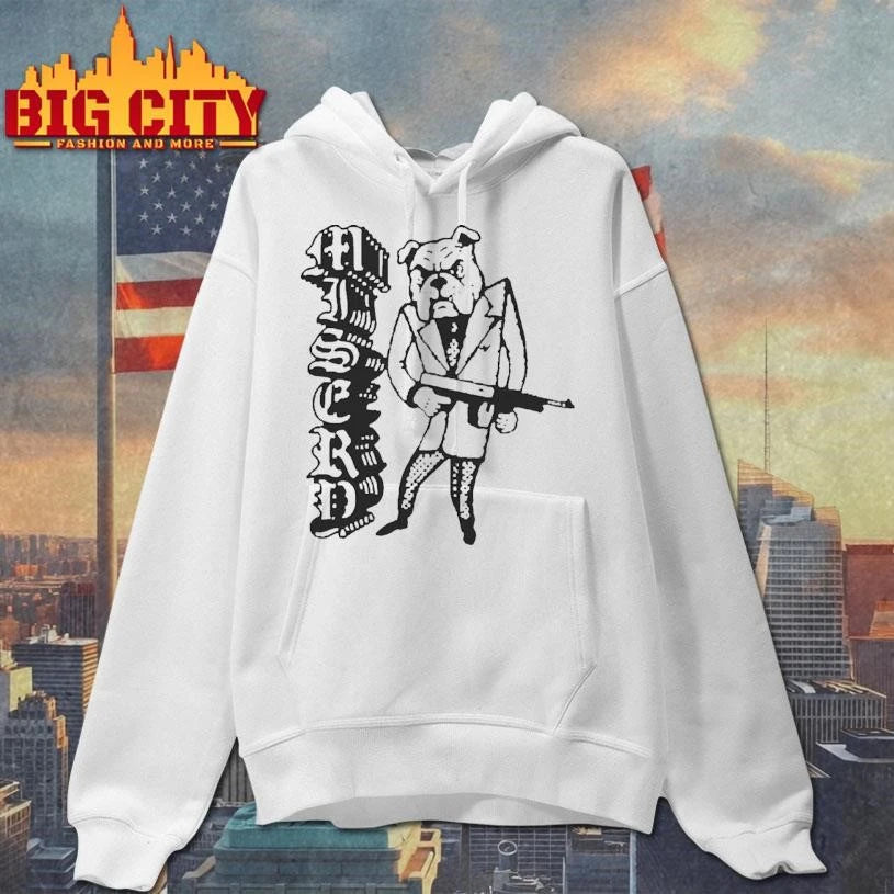 Misery Gangster Bulldog Holding Tommy Gun Vintage - Adult & Kids T-Shirts, Sweatshirts & Hoodies apparel design preview 2