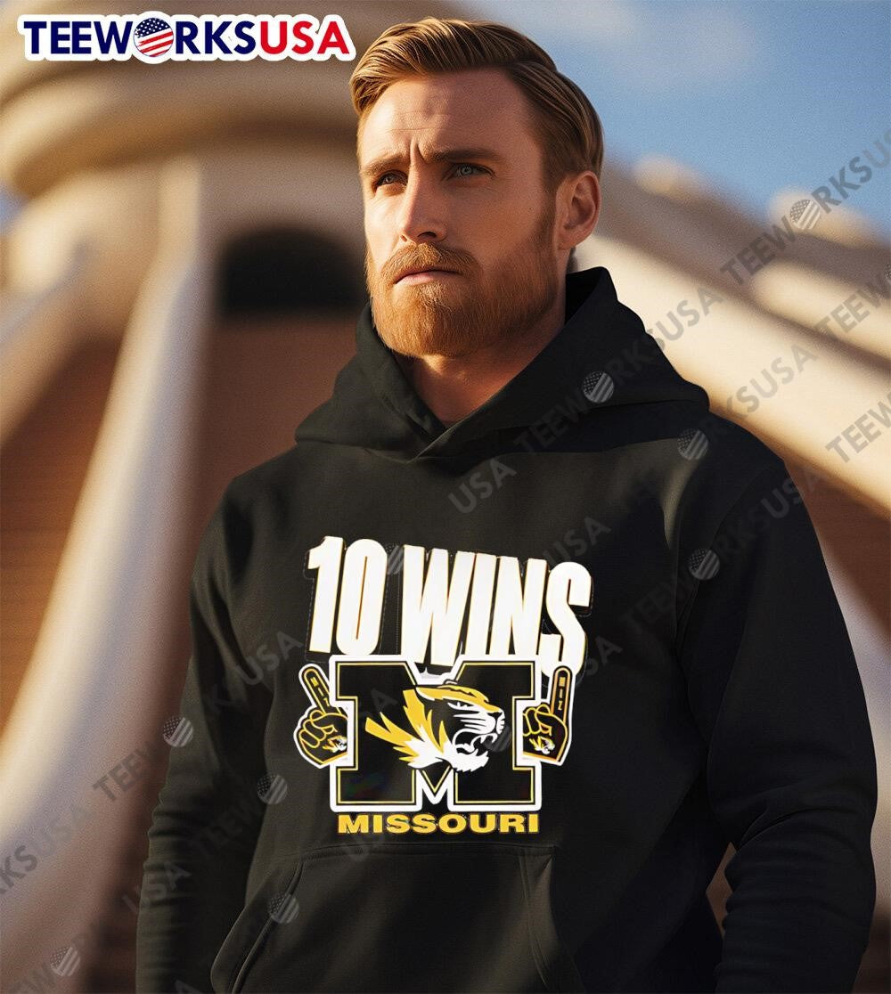 Missouri Tigers Football 10 Wins Special Music City - Adult & Kids T-Shirts, Sweatshirts & Hoodies apparel design preview 3