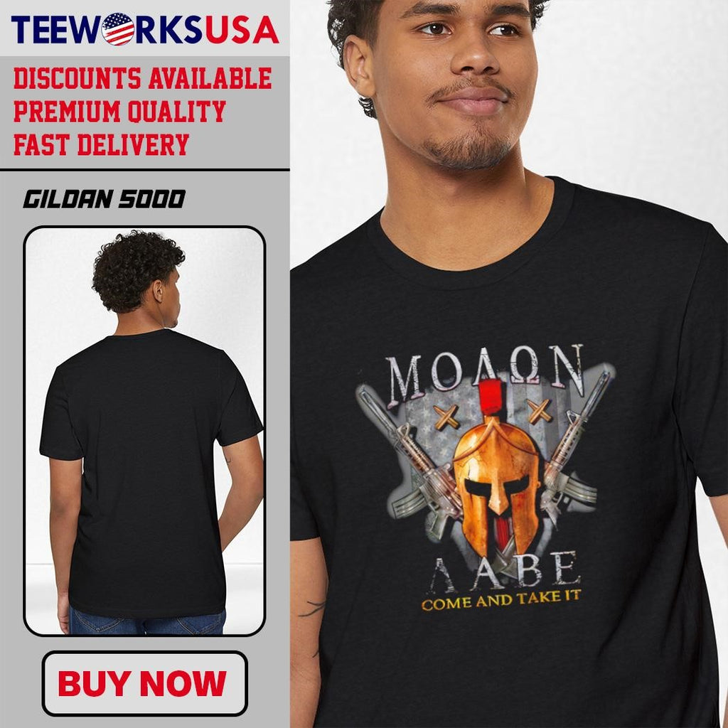 Molon Labe 2nd Amendment come and take it - Adult & Kids T-Shirts, Sweatshirts & Hoodies apparel design preview 3