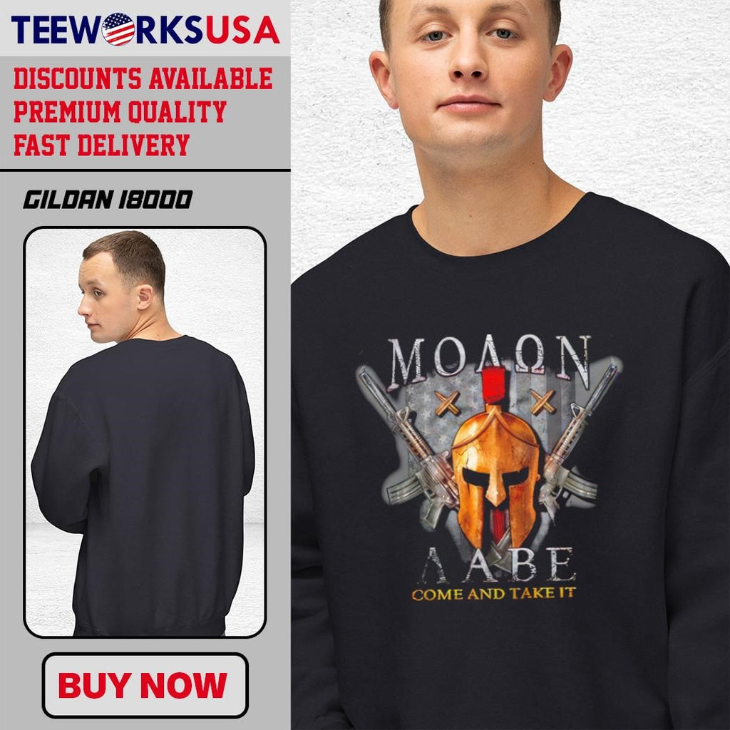 Molon Labe 2nd Amendment come and take it - Adult & Kids T-Shirts, Sweatshirts & Hoodies apparel design preview 4