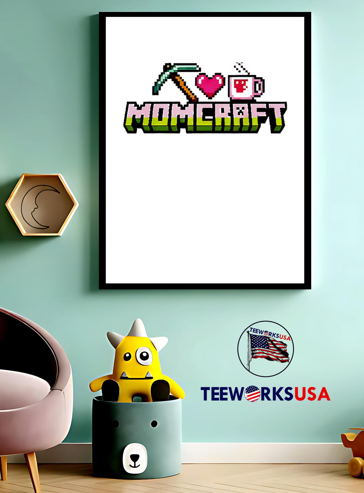 Momcraft happy mothers day gamer mom - Adult & Kids T-Shirts, Sweatshirts & Hoodies apparel design preview 3
