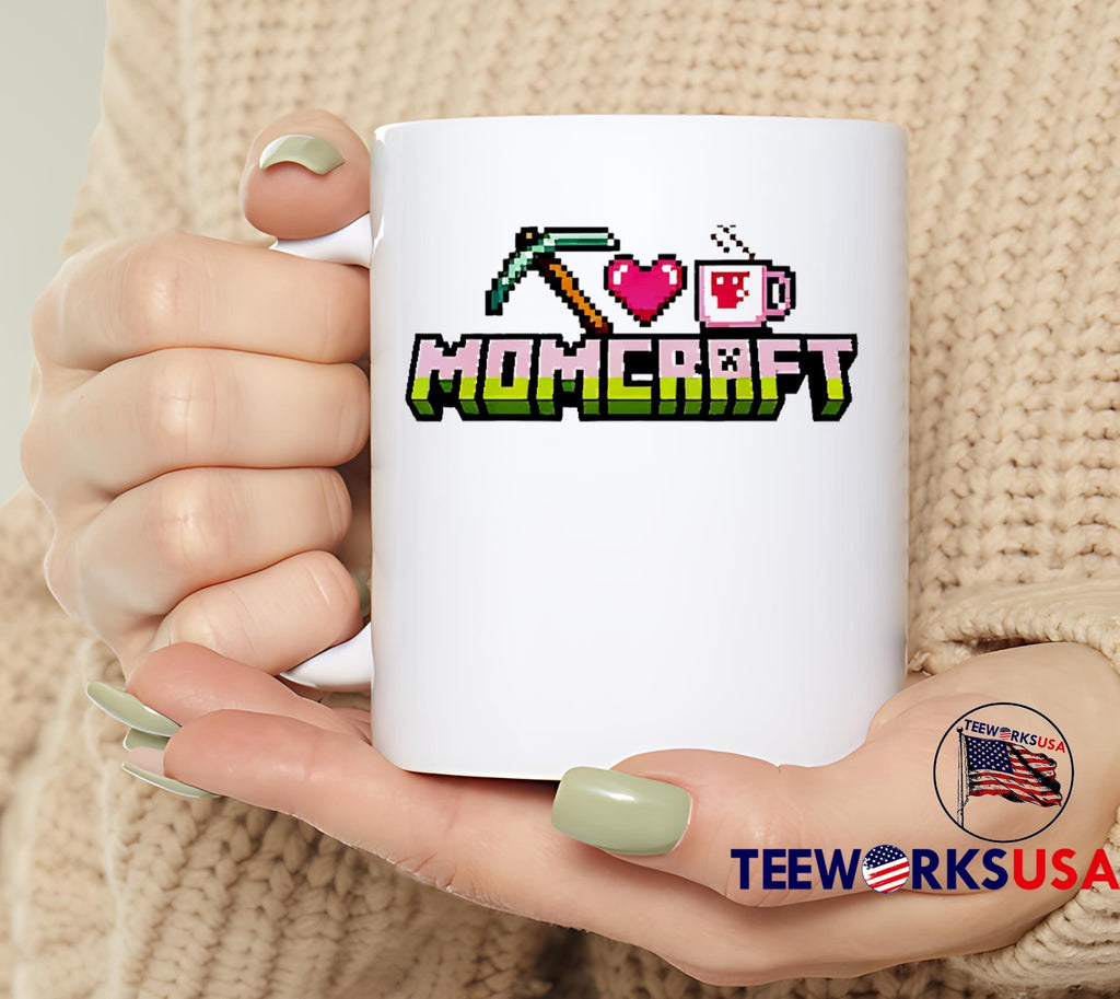 Momcraft happy mothers day gamer mom - Adult & Kids T-Shirts, Sweatshirts & Hoodies apparel design preview 6