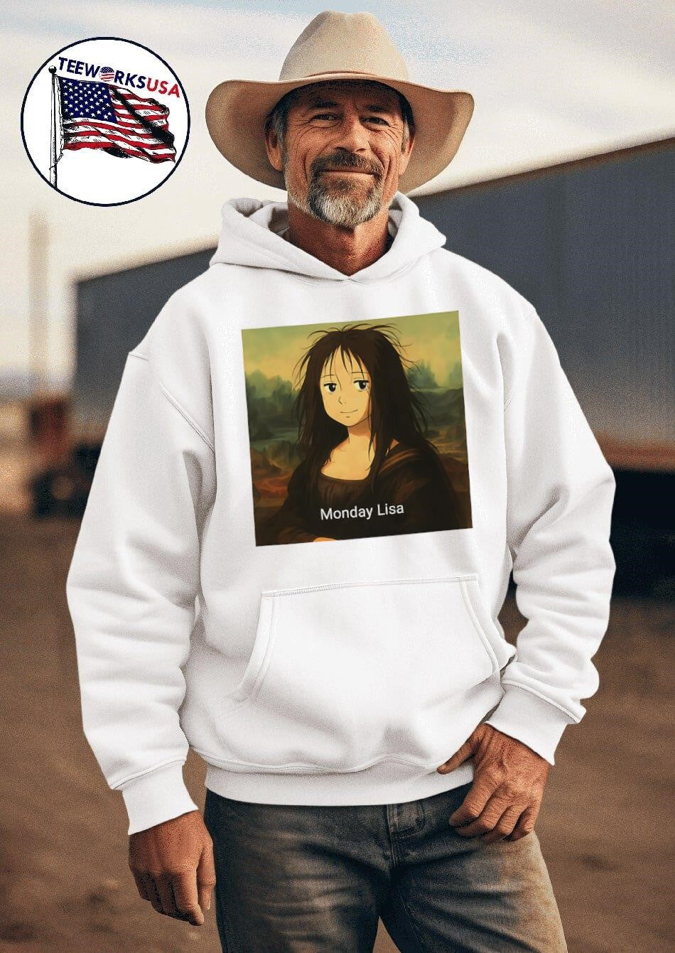 Monday Lisa cartoon - Adult & Kids T-Shirts, Sweatshirts & Hoodies apparel design preview 2