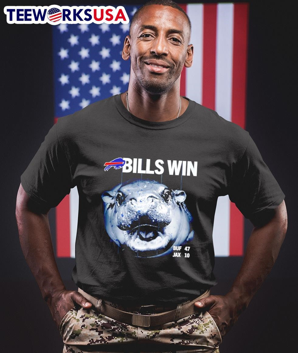 Moo Deng Buffalo Bills win - Adult & Kids T-Shirts, Sweatshirts & Hoodies apparel design preview 1