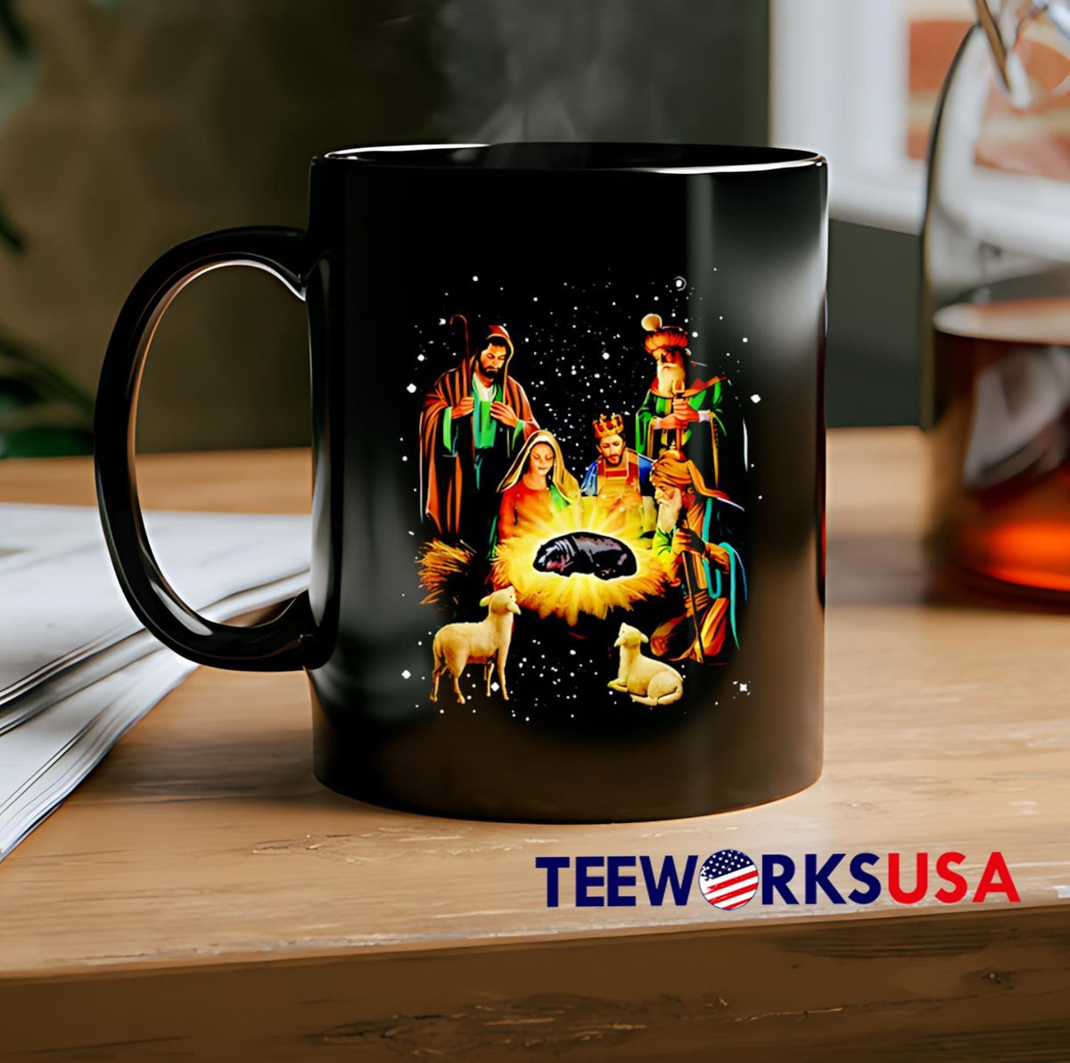 Moo Deng Christmas Miracle - Adult & Kids T-Shirts, Sweatshirts & Hoodies apparel design preview 2