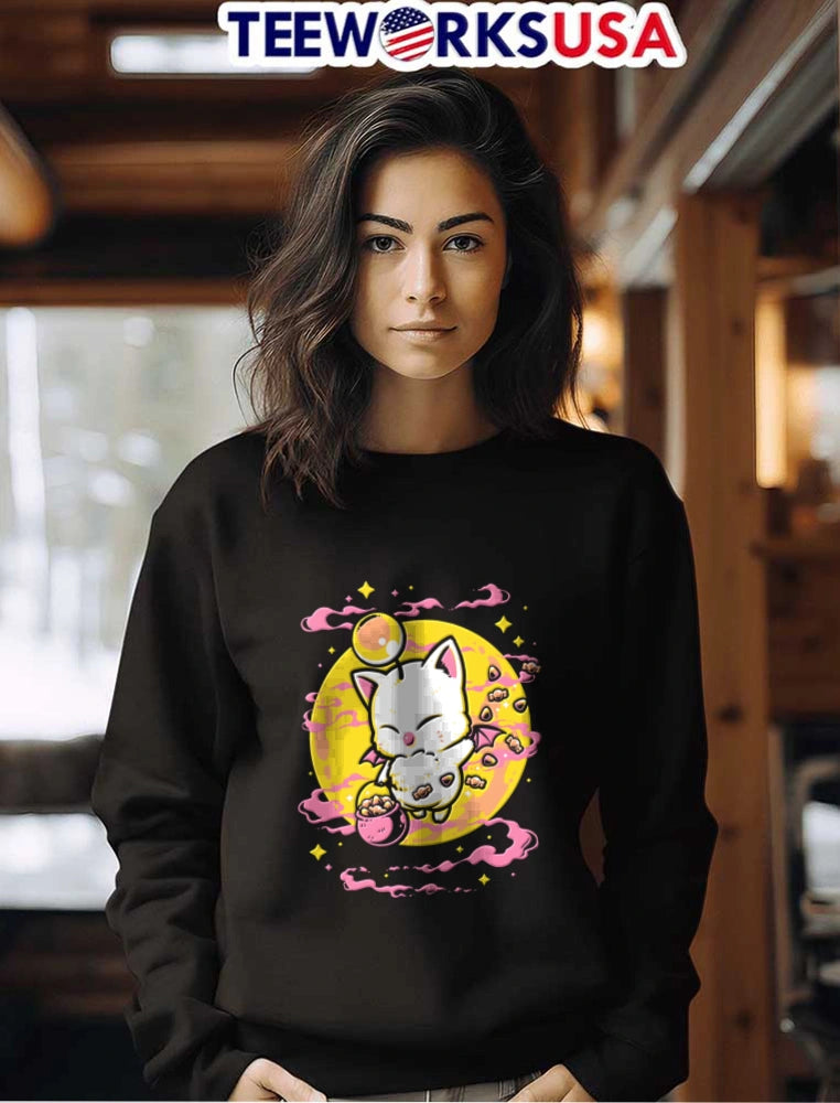Moogle holding candy bucket - Adult & Kids T-Shirts, Sweatshirts & Hoodies apparel design preview 7