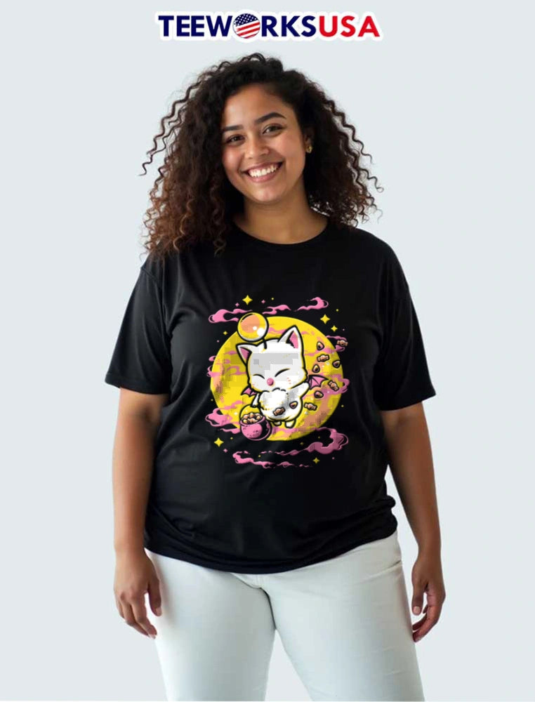 Moogle holding candy bucket - Adult & Kids T-Shirts, Sweatshirts & Hoodies apparel design preview 3