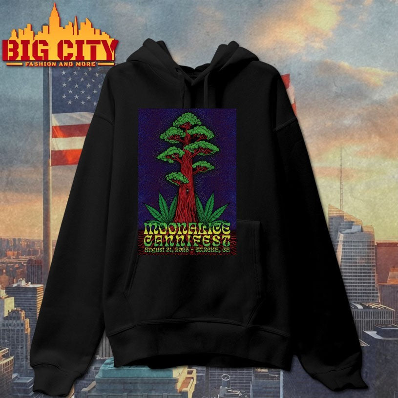 Moonalice August 31 2025 Cannifest In Eureka CA - Adult & Kids T-Shirts, Sweatshirts & Hoodies apparel design preview 2