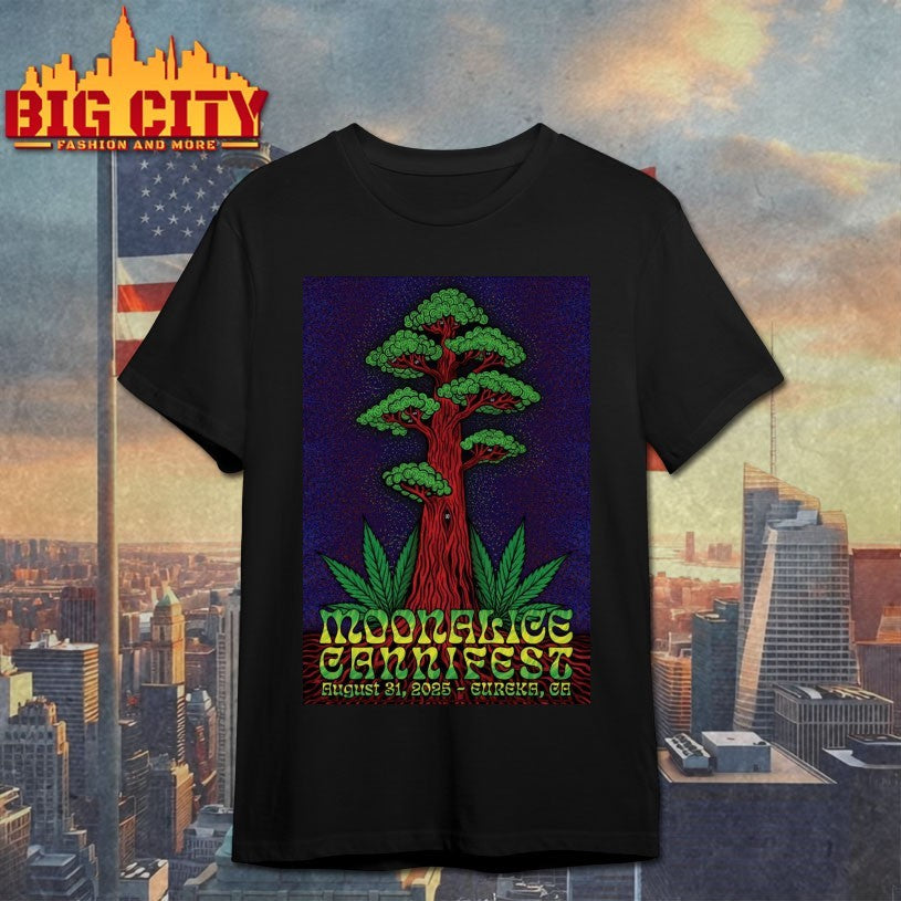 Moonalice August 31 2025 Cannifest In Eureka CA - Adult & Kids T-Shirts, Sweatshirts & Hoodies apparel design preview 1