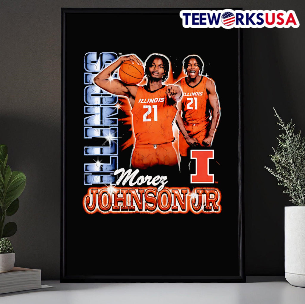 Morez Johnson Jr Illinois 90s retro - Adult & Kids T-Shirts, Sweatshirts & Hoodies apparel design preview 5