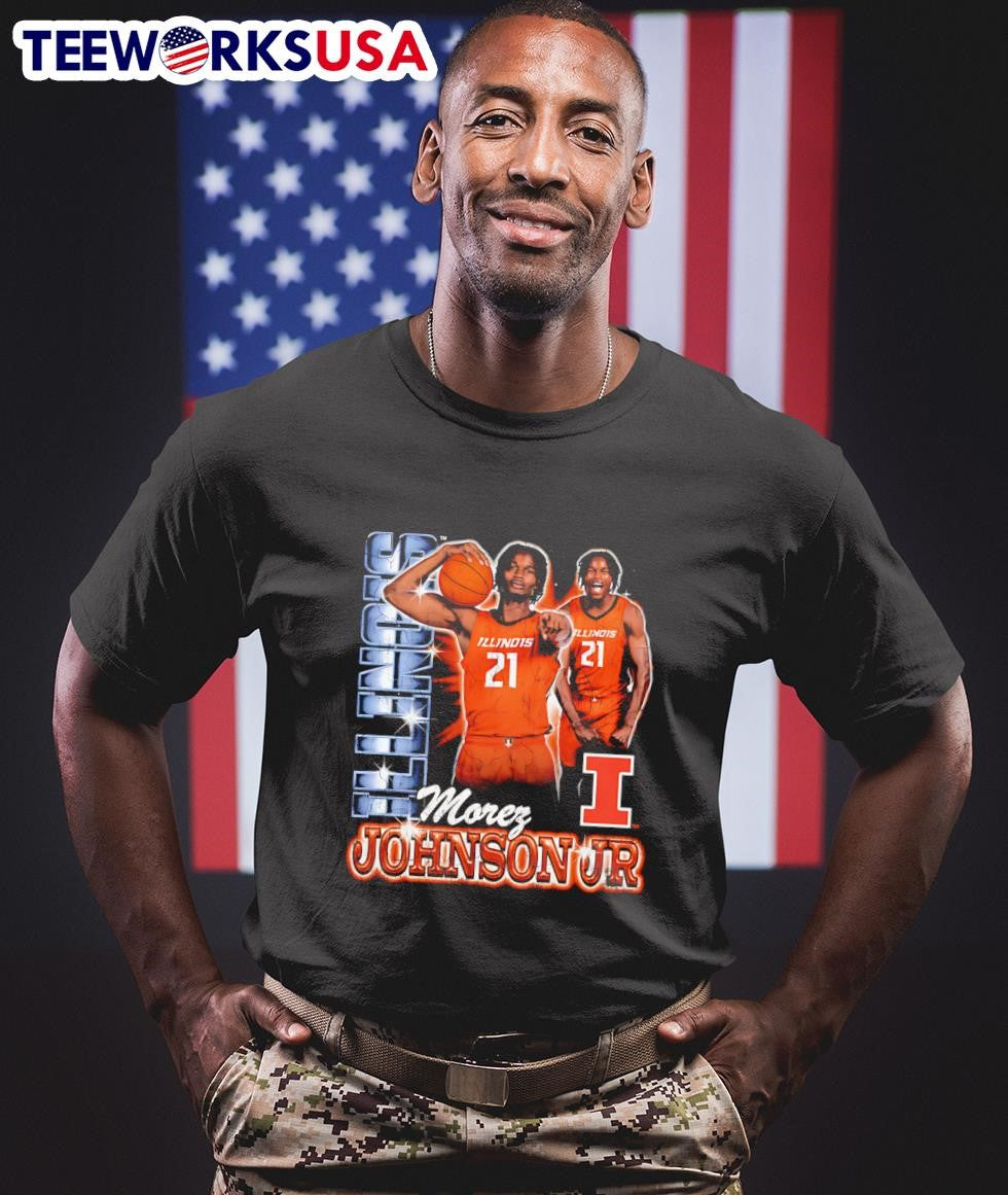 Morez Johnson Jr Illinois 90s retro - Adult & Kids T-Shirts, Sweatshirts & Hoodies apparel design preview 1