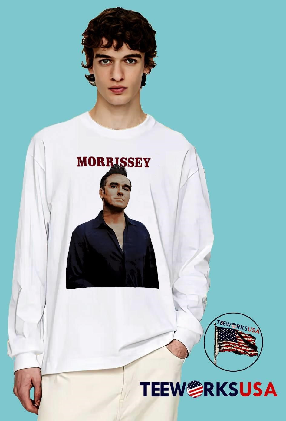 Morrissey Live UK Tour classic - Adult & Kids T-Shirts, Sweatshirts & Hoodies apparel design preview 4