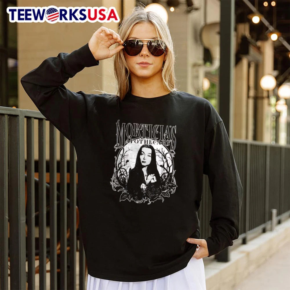 Morticias Apothecary Morticia Addams The Family woman - Adult & Kids T-Shirts, Sweatshirts & Hoodies apparel design preview 4