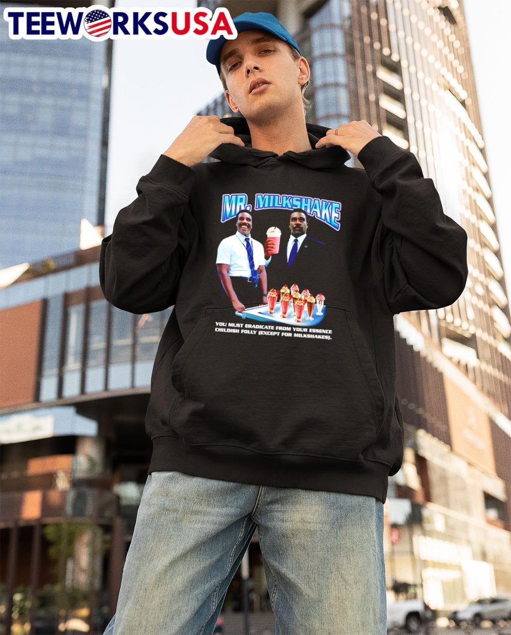 Mr. Milkshake Rap creams - Adult & Kids T-Shirts, Sweatshirts & Hoodies apparel design preview 3