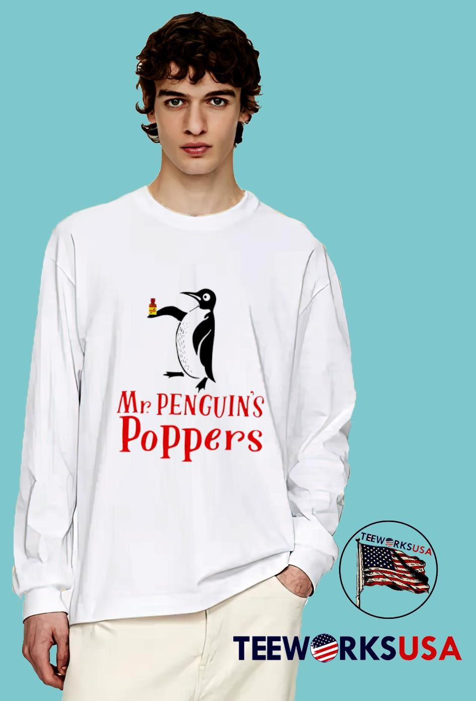 Mr. Penguins Poppers - Adult & Kids T-Shirts, Sweatshirts & Hoodies apparel design preview 4