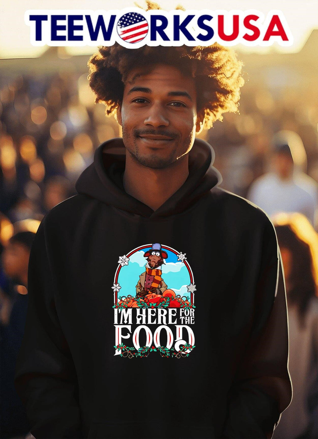 Muppet Christmas Carol I'm here for the food - Adult & Kids T-Shirts, Sweatshirts & Hoodies apparel design preview 2