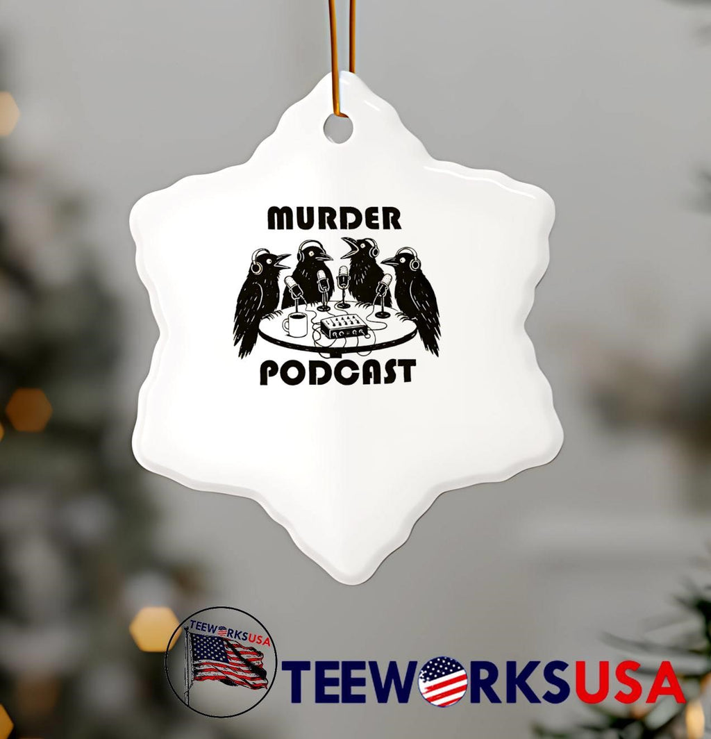 Murder Podcast Four Crows at Table - Adult & Kids T-Shirts, Sweatshirts & Hoodies apparel design preview 5
