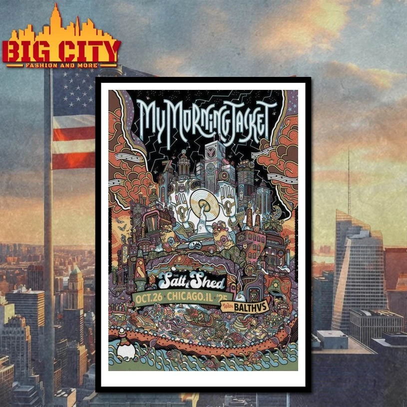 My Morning Jacket The Salt Shed In Chicago IL Oct 26 - Adult & Kids T-Shirts, Sweatshirts & Hoodies apparel design preview 4