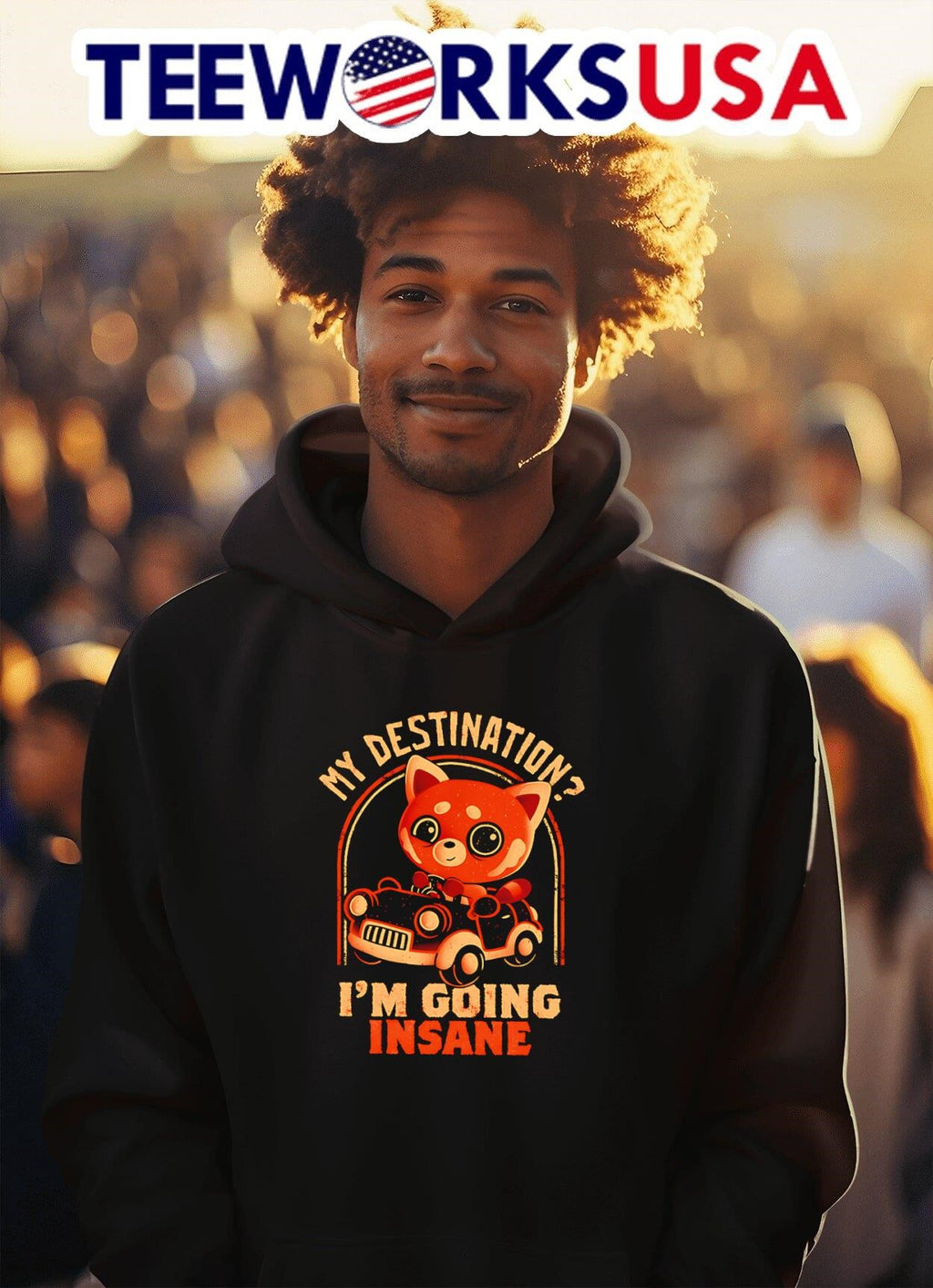 My destination I'm going insane - Adult & Kids T-Shirts, Sweatshirts & Hoodies apparel design preview 2
