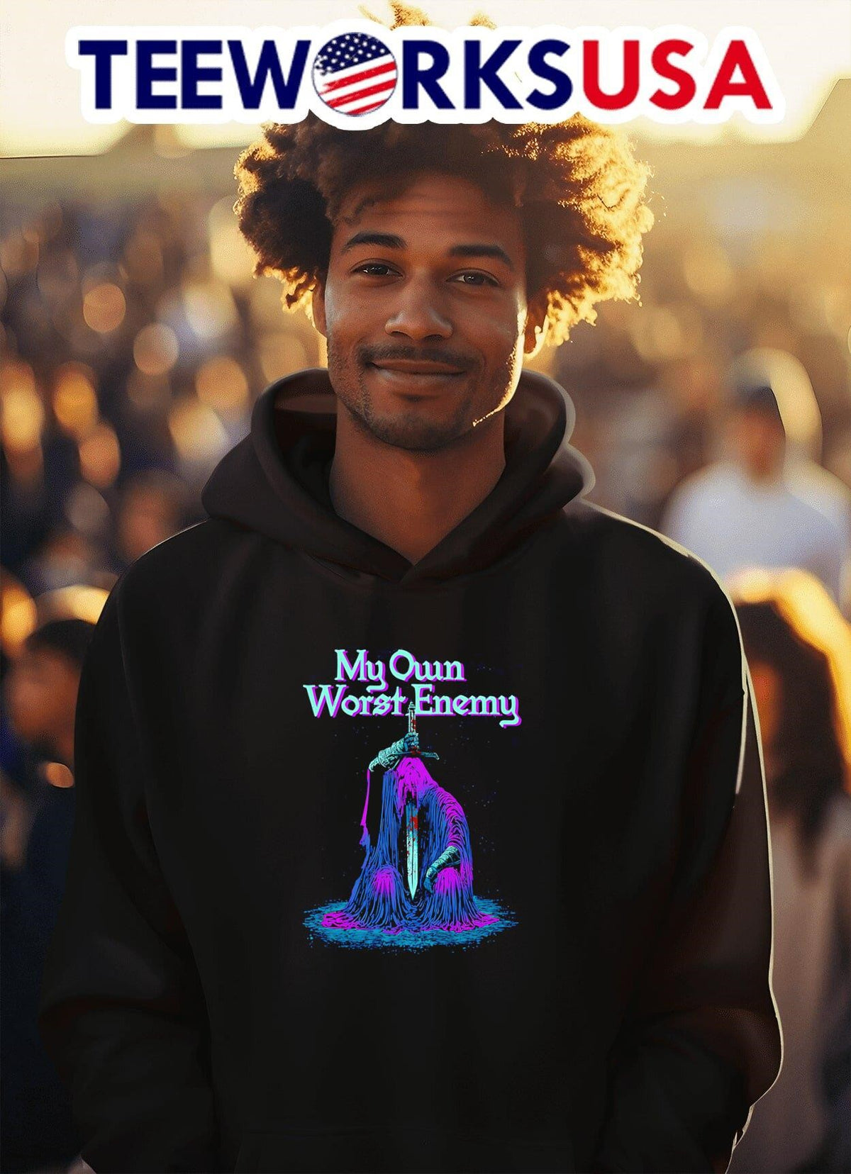 My own worst enemy death - Adult & Kids T-Shirts, Sweatshirts & Hoodies apparel design preview 2
