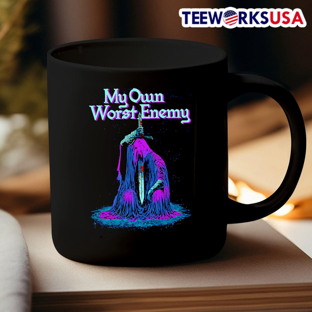 My own worst enemy death - Adult & Kids T-Shirts, Sweatshirts & Hoodies apparel design preview 3