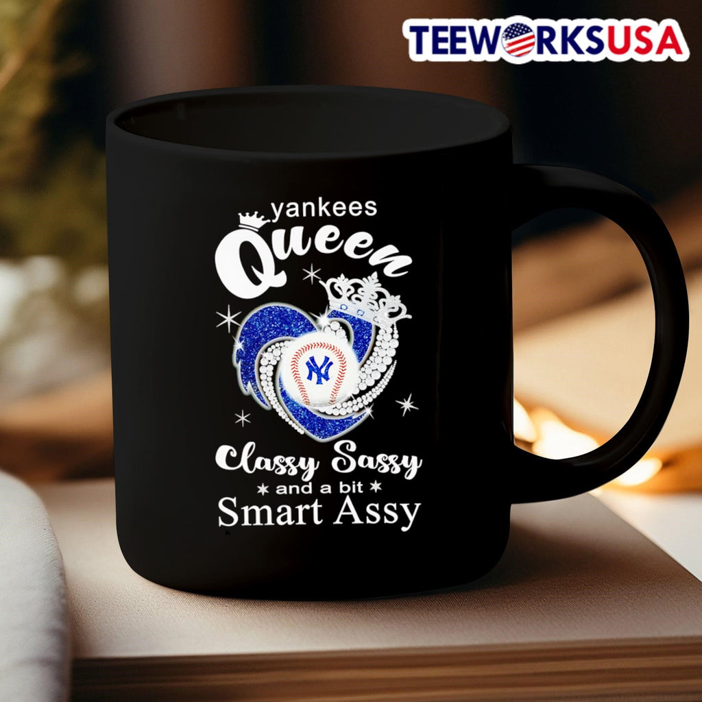 Yankees Queen classy sassy and a bit smart assy - Adult & Kids T-Shirts, Sweatshirts & Hoodies apparel design preview 3