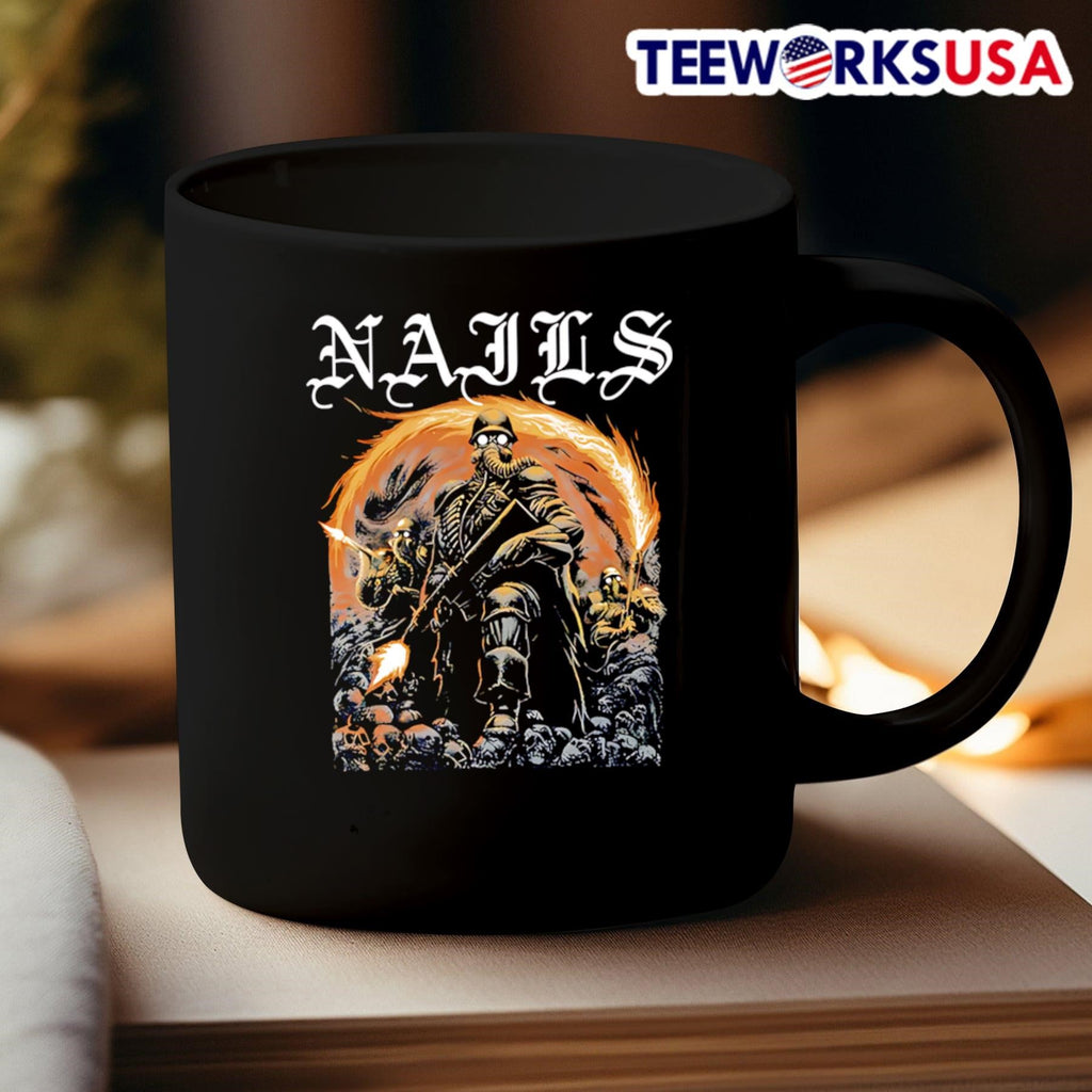Nails Flamethrower - Adult & Kids T-Shirts, Sweatshirts & Hoodies apparel design preview 3
