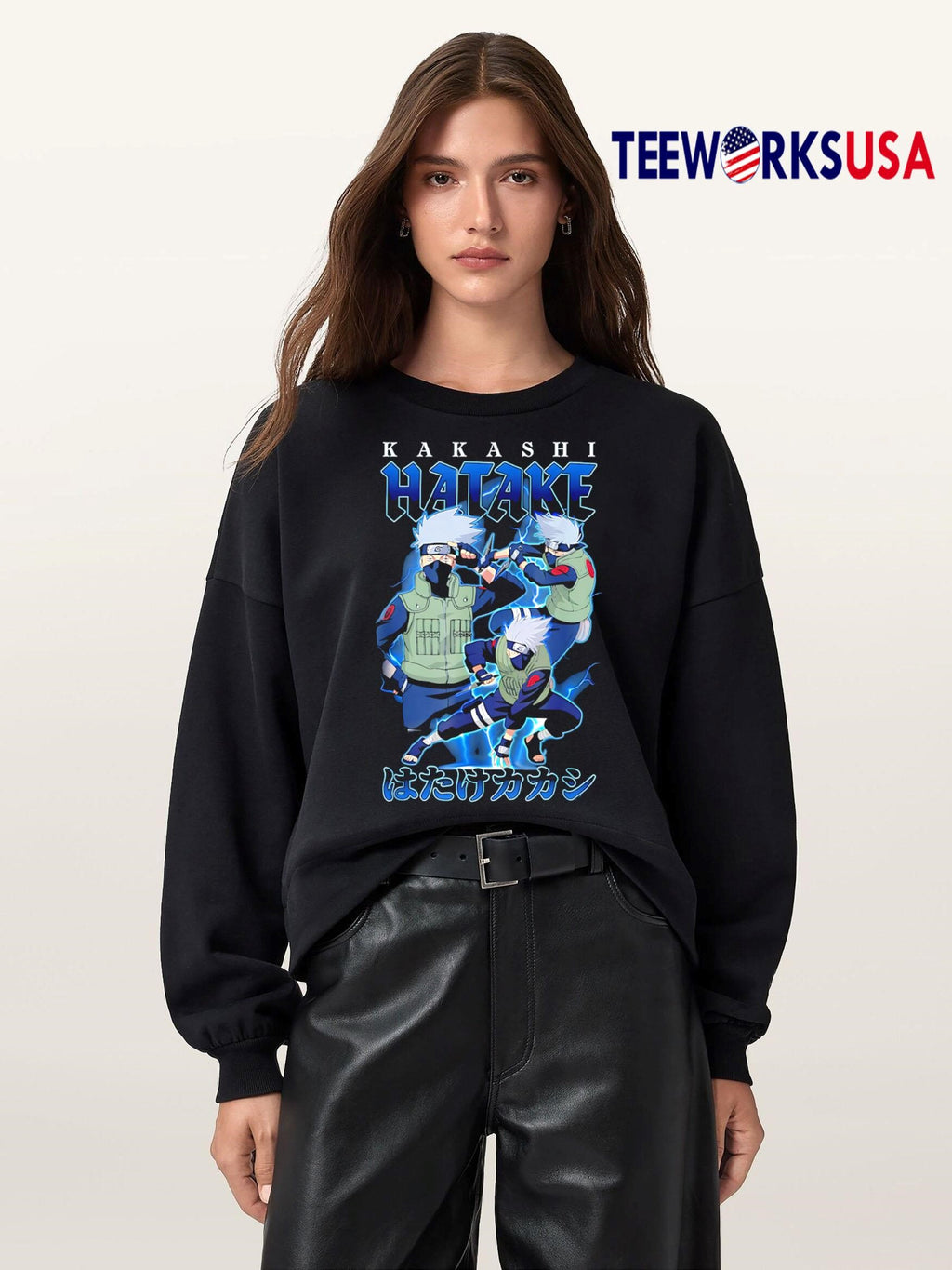 Naruto Shippuden Retro Kakashi Lightning Poses Anime - Adult & Kids T-Shirts, Sweatshirts & Hoodies apparel design preview 5