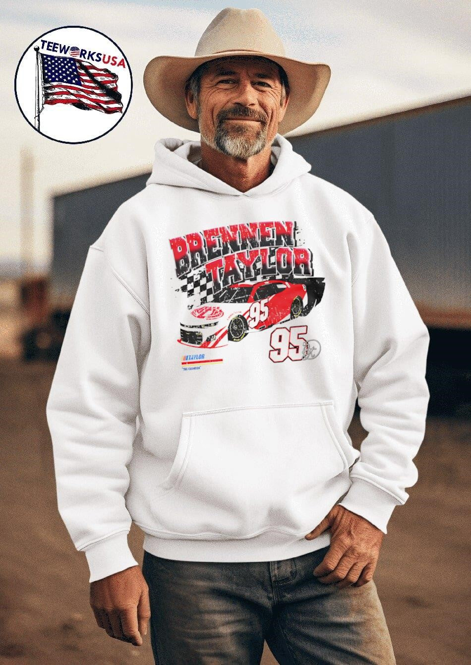 Nascar Brennen Taylor - Adult & Kids T-Shirts, Sweatshirts & Hoodies apparel design preview 2
