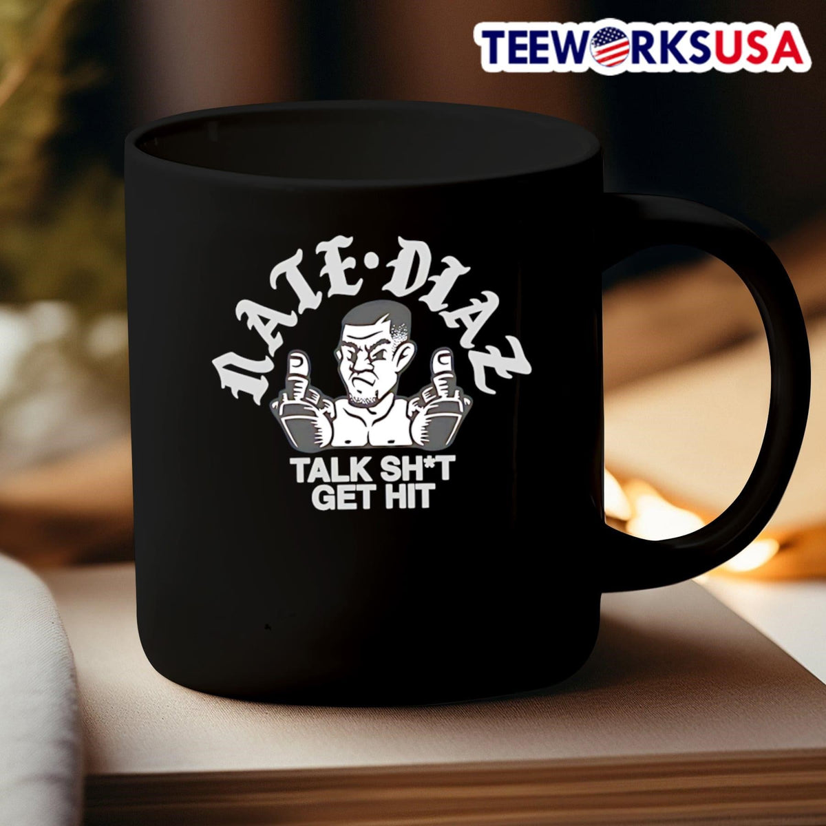 Nate Diaz Talk Shit Get Hit Stockton Slap - Adult & Kids T-Shirts, Sweatshirts & Hoodies apparel design preview 3