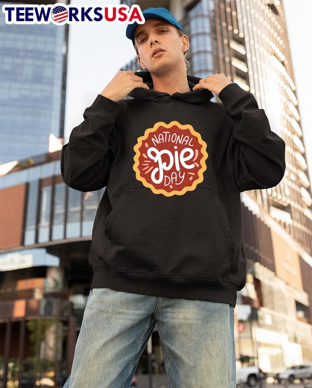 National Pie Day logo - Adult & Kids T-Shirts, Sweatshirts & Hoodies apparel design preview 3