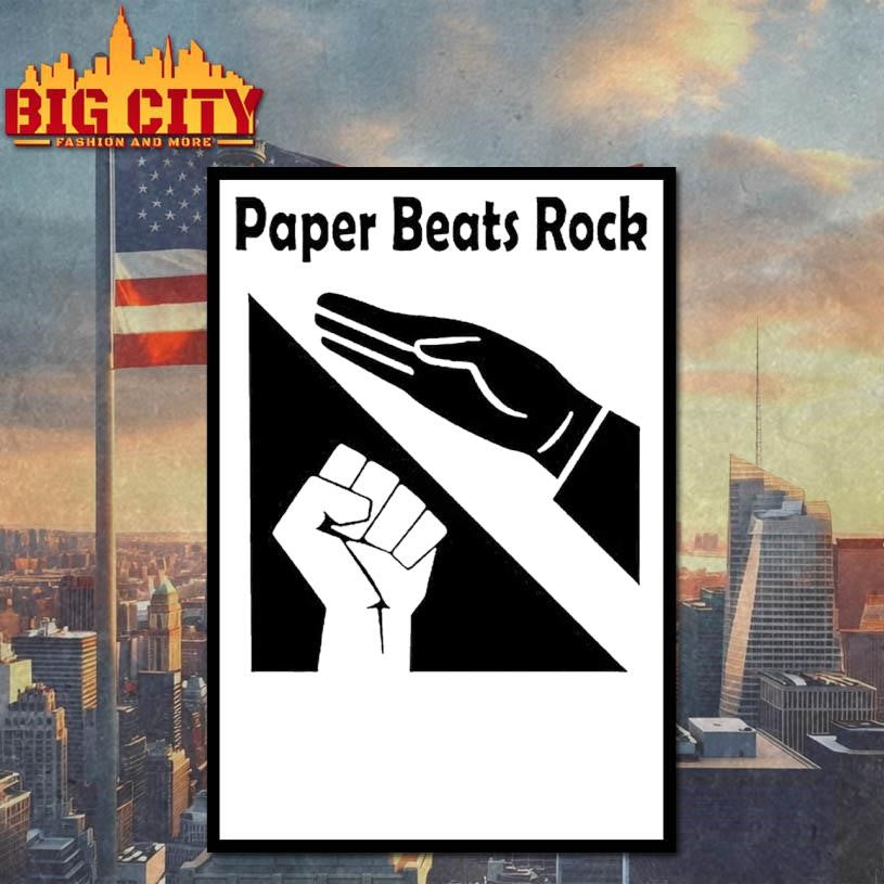 Nazi Salute Paper Beats Rock - Adult & Kids T-Shirts, Sweatshirts & Hoodies apparel design preview 4