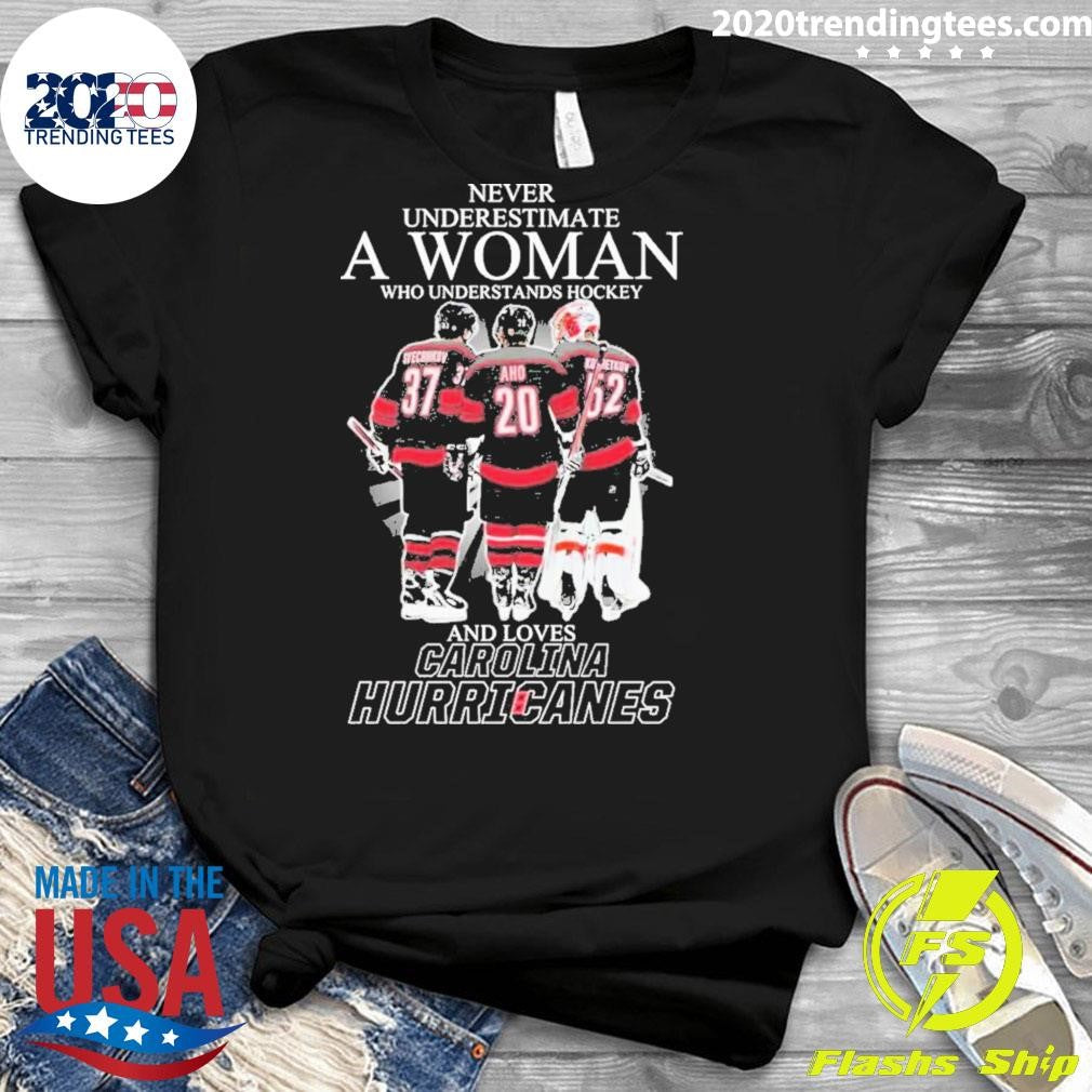 Never Underestimate A Woman Who Understands Hockey - Adult & Kids T-Shirts, Sweatshirts & Hoodies apparel design preview 3