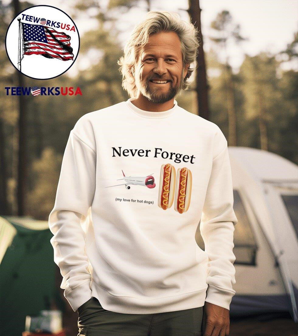 Never forget my love for hot dogs - Adult & Kids T-Shirts, Sweatshirts & Hoodies apparel design preview 3