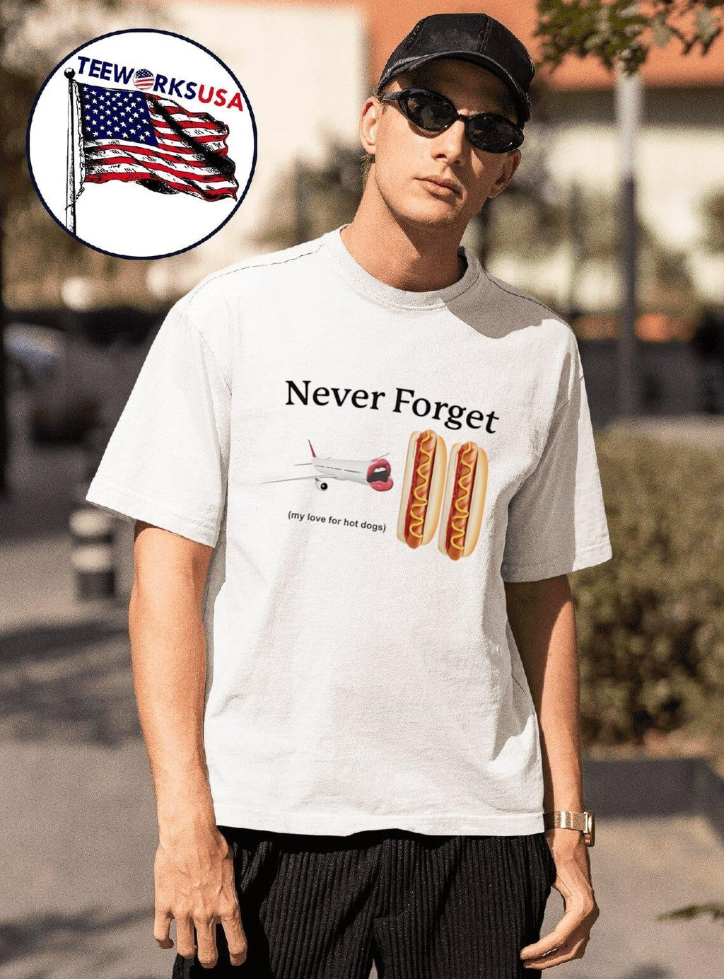 Never forget my love for hot dogs - Adult & Kids T-Shirts, Sweatshirts & Hoodies apparel design preview 1