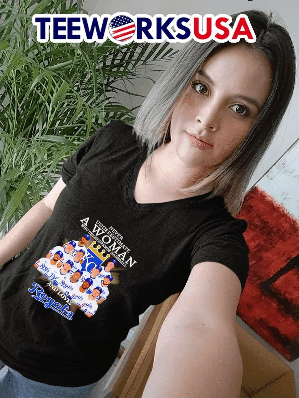 Never underestimate a woman who understands baseball - Adult & Kids T-Shirts, Sweatshirts & Hoodies apparel design preview 4