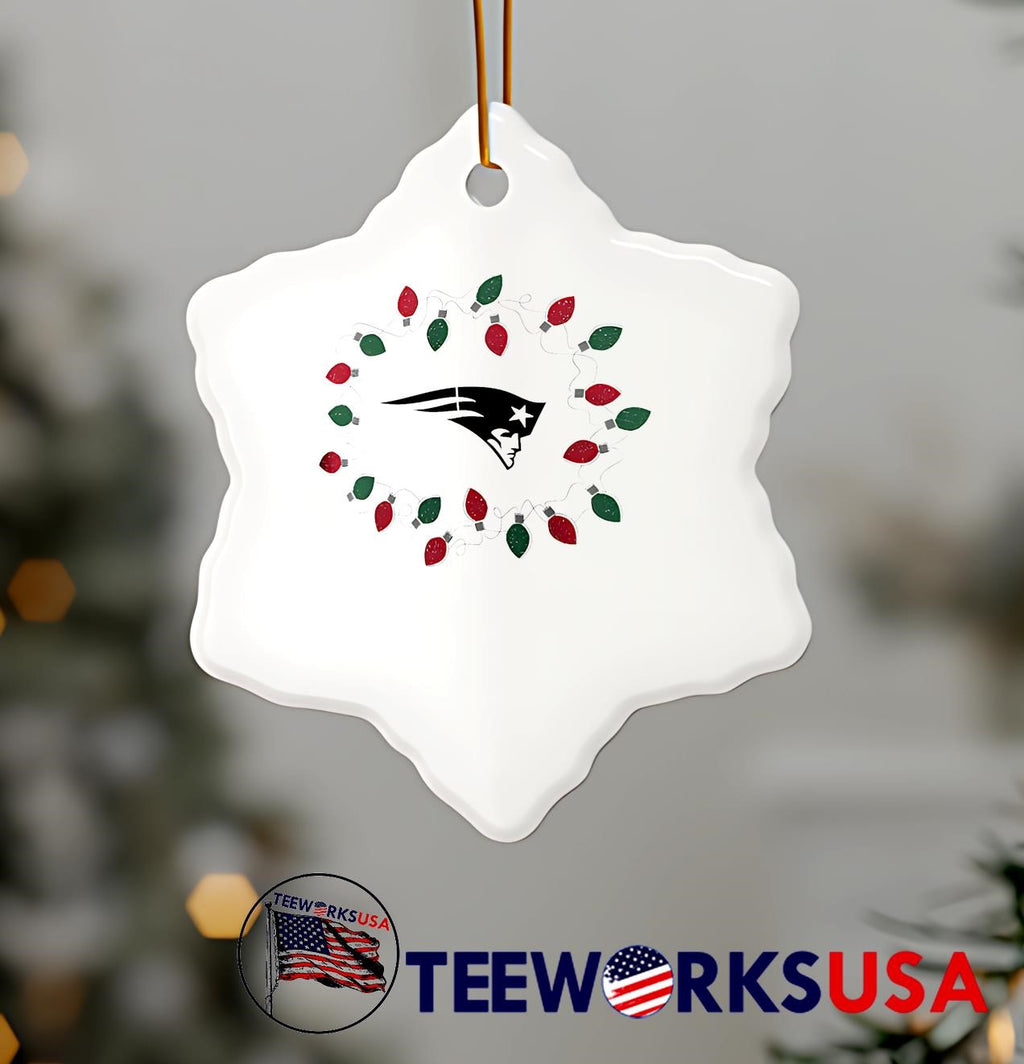 New England Patriots Christmas light logo - Adult & Kids T-Shirts, Sweatshirts & Hoodies apparel design preview 7