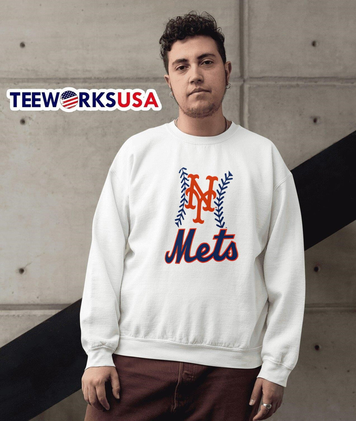 New York Mets logo - Adult & Kids T-Shirts, Sweatshirts & Hoodies apparel design preview 3