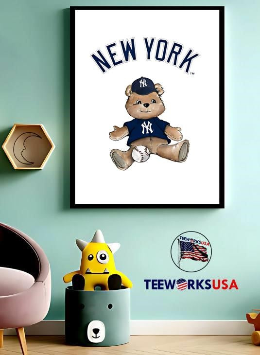 New York Yankees Teddy Bear - Adult & Kids T-Shirts, Sweatshirts & Hoodies apparel design preview 3