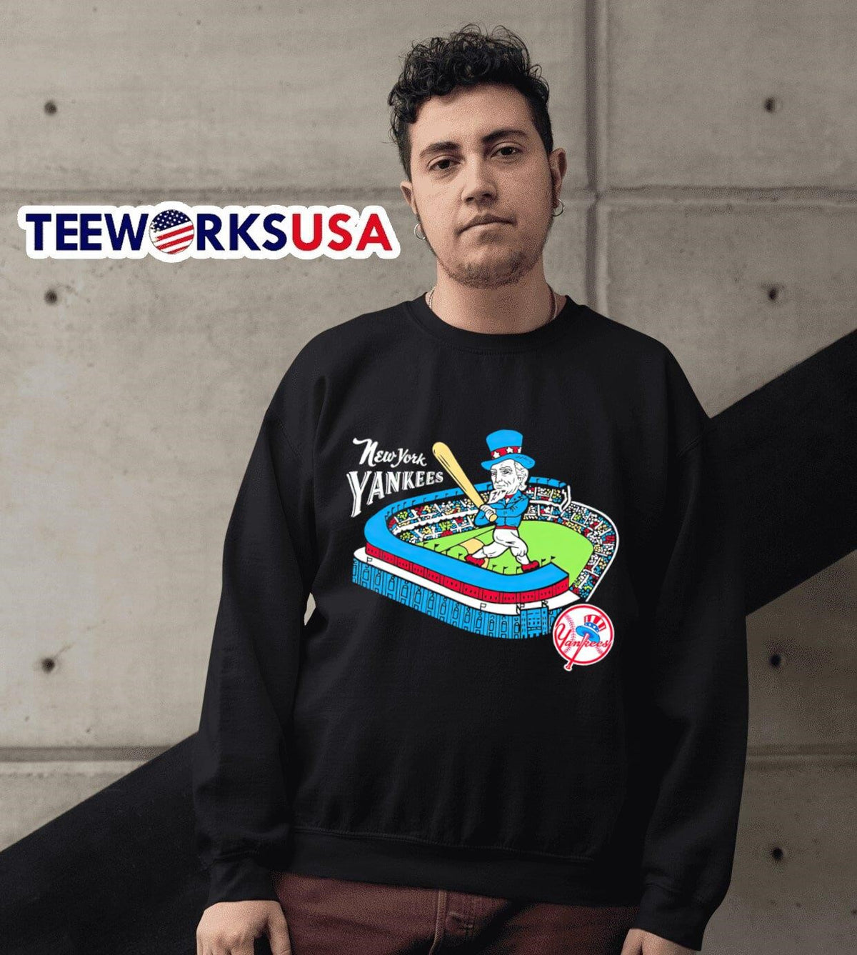 New York Yankees Uncle Sam stadium - Adult & Kids T-Shirts, Sweatshirts & Hoodies apparel design preview 3