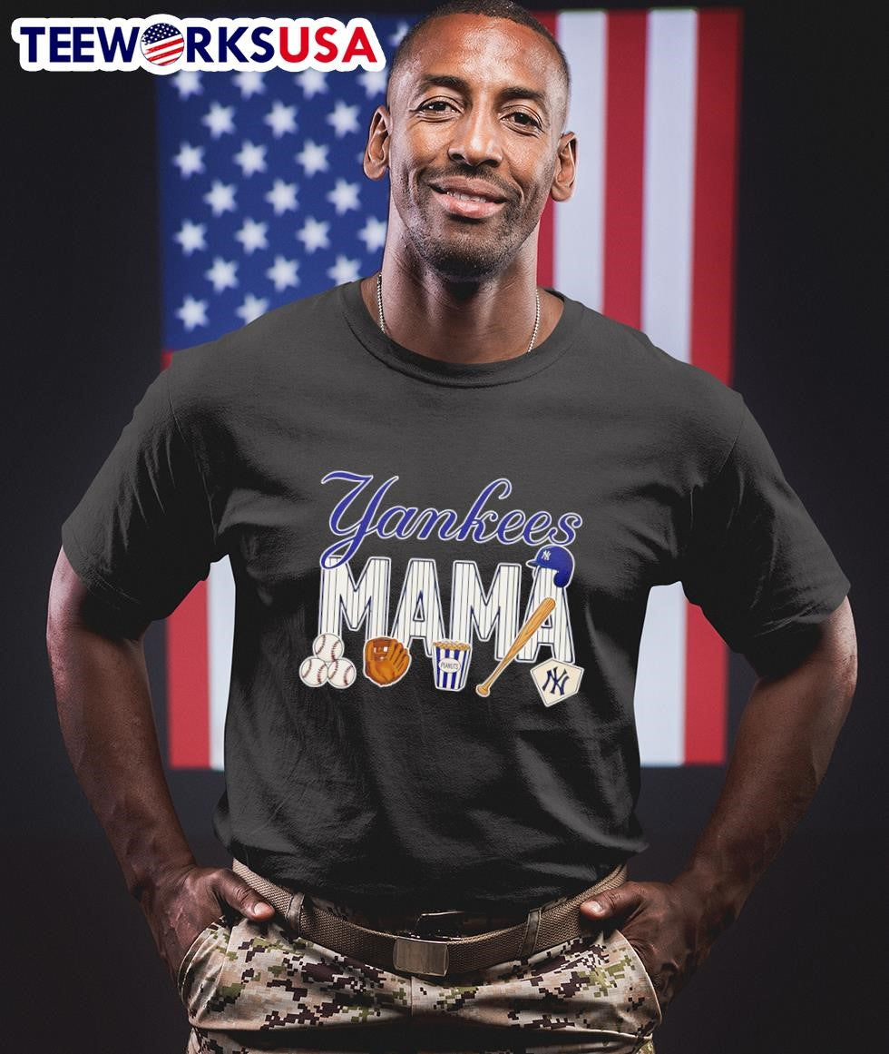 New York Yankees mama baseball - Adult & Kids T-Shirts, Sweatshirts & Hoodies apparel design preview 1