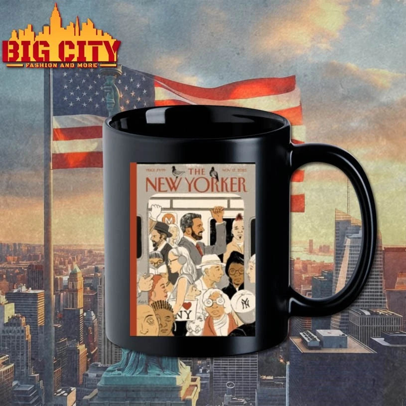Newyorker Mayor Mamdani Cover - Adult & Kids T-Shirts, Sweatshirts & Hoodies apparel design preview 3