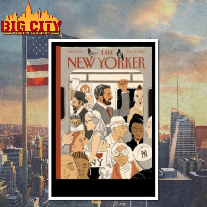 Newyorker Mayor Mamdani Cover - Adult & Kids T-Shirts, Sweatshirts & Hoodies apparel design preview 4