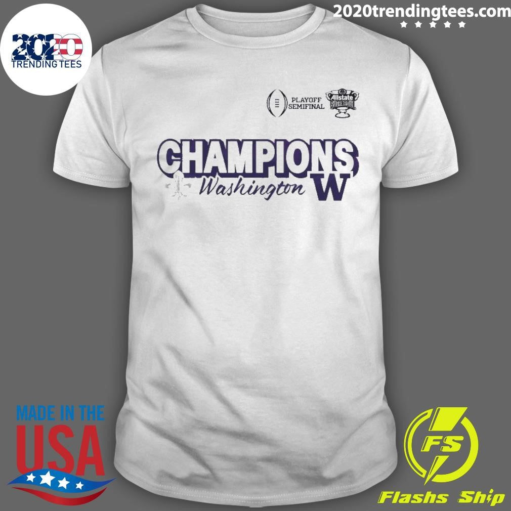 Nice 2024 Sugar Bowl Champions Washington - Adult & Kids T-Shirts, Sweatshirts & Hoodies apparel design preview 1